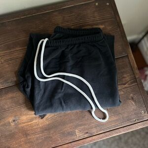 Aerie Offline Black Sweatpants Joggers L Reg